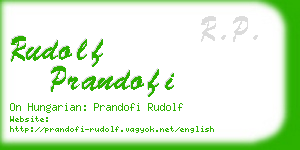 rudolf prandofi business card